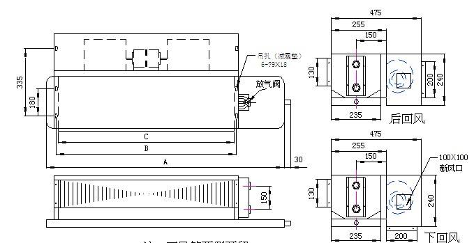 風(fēng)機(jī)盤管尺寸